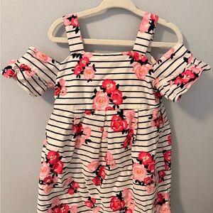 Janie and Jack Pink Floral Striped Dress